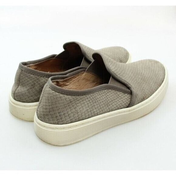 Sofft Womens Gray Nubuck Leather Slip On Sneakers - Picture 9 of 12